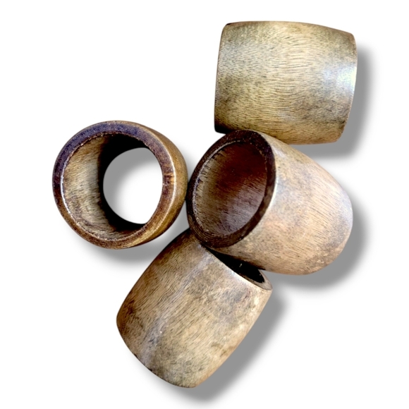Rustic Wood Napkin Rings - Picture 2 of 3